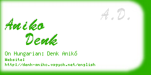 aniko denk business card